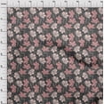 thumbnail image 4 of oneOone Polyester Spandex Gray Fabric Florals Sewing Material Print Fabric By The Yard 56 Inch Wide, 4 of 4