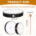 thumbnail image 2 of Uxcell 1 Pcs Hand Drum Music Percussion 10 Inch Wood Frame Drum Set with Drum Stick Musical Instrument for Musical Education Home Party Performance Supplies (Black), 2 of 6