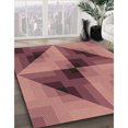 thumbnail image 3 of Ahgly Company Tapis de Zone Rond Orange Lavable en Machine, 4 Pieds Rond, 3 of 7