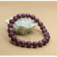 thumbnail image 2 of Bracelet Extensible Unisexe en Perles Rondes de 10 mm avec Pierre Précieuse Lépidolite Naturelle Lithium Mica, 7 Pouces, 2 of 3