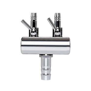 Milaget Levier de Débit d'Air d'Aquarium en Acier Inoxydable 4 mm Valve de Contrôle Pompe à Air 4 Voies 4 Voies