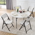 thumbnail image 2 of Mainstays 4 Foot Fold-in-Half Round Plastic Table, Indoor Outdoor, White, 2 of 10
