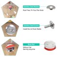 thumbnail image 3 of Unique Bargains Stainless Steel Pot Lid Knob Silicone Handle Cookware Cover Replacement Red, 3 of 7