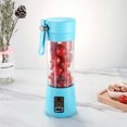 thumbnail image 2 of Portable Mini Blender,Smoothie Blender-Two Blades, Mini Travel Personal Blender with USB Rechargeable Batteries,Household Fruit Mixer,Detachable Cup,USB Juicer Cup(Blue), 2 of 7