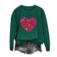 thumbnail image 2 of Yuyuzo Chandails en Molleton pour Femmes Décontractés Saint-Valentin Manches Longues Col Rond Ample Ajusté Mince Chandail Tops, 2 of 5
