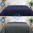 thumbnail image 3 of PiccoCasa Twin Soft Lightweight Down Alternative Comforter Dark Gray&Navy Blue, 3 of 7