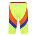 thumbnail image 1 of RUNQHUI Mens Rash Guard Swim Shorts Calf Length Swim Jammer Beach Pool Swimwear Bottoms Fluorescent Yellow 3XL, 1 of 6