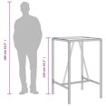 thumbnail image 4 of vidaXL Table de Bar Extérieur Marron 70x70x110 cm Rotin Poly, 4 of 5