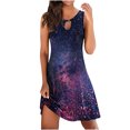 thumbnail image 2 of Cameland Robe Décontractée Sans Manches Ample et Confortable à Imprimé pour Femme Violet m, 2 of 4