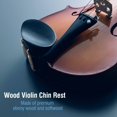 thumbnail image 3 of Ebony Wood Chin Rest with Softwood Strip and Bracket for 4 4 Size Violin Music Instrument Accessory, 3 of 8