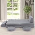 thumbnail image 2 of Gymax 6PCS Modular Kids Foam Play Couch Set w/Washable Covers Sectional Play Sofa, 2 of 10