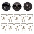 thumbnail image 2 of 24pcs Lobster Clasp Swivel Snap Hooks D Ring Keychain Hook Lanyard Clips, 2 of 7