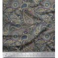 thumbnail image 1 of Soimoi Modal Satin Fabric Floral & Paisley Fabric Prints by Yard 42 Inch Wide, 1 of 5