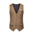 thumbnail image 2 of EGNMCR Tank Tops Men Men Solid Fashion Retro Have Pockets Single-breasted V-neck Tanks Tops Blouse, 2 of 9