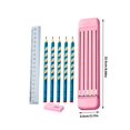 thumbnail image 3 of Harpily Stationery Kit Includes 5 X Pencils Eraser Ruler Compact Abs Pen for Case Closure for Students Pencil Eraser Set for Pencil Eraser Set Gift One Size Multi-Color, 3 of 9