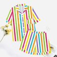 thumbnail image 5 of GDREDA Ensemble de Pyjama pour Femmes 2 Pcs Ensembles de Pyjama pyjamas pour Femmes Tigre Floral Imprimé Graphique Chemise à Boutons à Manches Courtes et Short Ensemble de Pyjama Femmes Ensembles de Pyjama pyjamas Blanc,m, 5 of 5