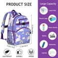 thumbnail image 2 of Flying Unicorn Rainbow Students Backpack Cute Cartoon Pattern with Watercolor Galaxy Stars and Magical Animal Design, 2 of 6