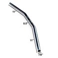 thumbnail image 3 of Krator Motorcycle Handlebar 7/8" Chrome Zero Drag Bar Style Bobber Cruiser Cafe Racer Compatible with Triumph Speed Street Triple Tripple Sprint, 3 of 3