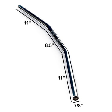 Krator Motorcycle Handlebar 7/8" Chrome Zero Drag Bar Style Bobber Cruiser Cafe Racer Compatible with BMW Dakar Standard GS G 450 650 800