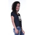 thumbnail image 4 of Moomaya T-shirt à Manches Courtes pour Femmes avec Col Rond, Écusson à Paillettes, Coupe Décontractée - 54, 4 of 7