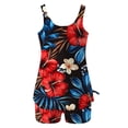 thumbnail image 4 of UPPADA Two Piece Tankini Swimsuits for Women High Waisted 2 Piece Bathing Suits Floral Print Tankini Set Tummy Control Modest Swimwear for Holiday Plus Size Tankini Tops Multicolor,M, 4 of 6