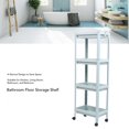 thumbnail image 4 of 3-Tier Bamboo Shelf, Adjustable Multifunctional Shelving Unit for Bathroom Towel Storage, Kitchen Organizer, Living Room Open Bookshelf, Entryway Shoe Rack, Freestanding, 4 of 7