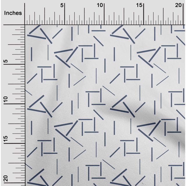 oneOone Cotton Poplin Fabric Line Geometric Print Fabric By The Yard 56 Inch Wide