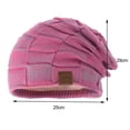 thumbnail image 3 of Women Winter Mixed Color Wool Knitting Hat Warm Fashion Pullover Warm Hat, 3 of 4