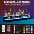 thumbnail image 4 of Led Lighted Liquor Bottle Shelf, 2 Tiers 40 Inches Led Bar Display Shelf with Remote & App Control, 16 Colors, 4 Modes, 1-8 H Timing, Bar Lights for Liquor Shelves, 4 of 9