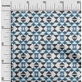 thumbnail image 2 of oneOone Rayon Medium Blue Fabric Geometric Craft Projects Decor Fabric Printed By The Yard 56 Inch Wide, 2 of 4