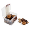 thumbnail image 2 of UNIQUE CREATIV Box of Buttons, Assorted Sizes & Shades, Reusable Clear Case - ~65 g (2.3 oz), Brown, 2 of 7