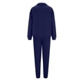 thumbnail image 3 of Timegard 2pc Sweatsuits for Women Outfits Half Zipper V Neck Long Sleeve Sweatshirt Cinch Bottom Sweatpants Workout Sets, 3 of 5