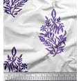 thumbnail image 1 of Soimoi Modal Satin Fabric Leaves & Floral Block Print Sewing Fabric Yard 42 Inch Wide, 1 of 3