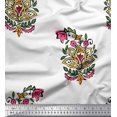 thumbnail image 1 of Soimoi Rayon Fabric Leaves & Floral Block Print Fabric by The Yard 42 Inch Wide, 1 of 3