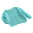 thumbnail image 2 of Toddler Baby Kid Girl Boy Sweaters Warm Long Sleeve Knitted Tops Pullover Candy Color Fall Spring Clothes, 2 of 7