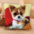 thumbnail image 2 of DIY Latch Hook Rug Making Crafts for Kids/Adults 17 inch X 17 inch Bell Dog, 2 of 9