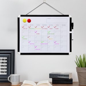 Calendrier mensuel Dry Effase Whiteboard, Calendrier magnétique White Board Remplacement pour l'école