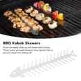 thumbnail image 4 of Flat Double Pronged Stainless Steel Reusable BBQ Skewers for Kitchen Camping, 4 of 7