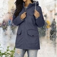 thumbnail image 4 of Yuyuzo Manteau de Pluie pour Femmes à Manches Longues, Léger, à Capuche, Imperméable, Actif, Extérieur, Veste de Pluie, 4 of 7