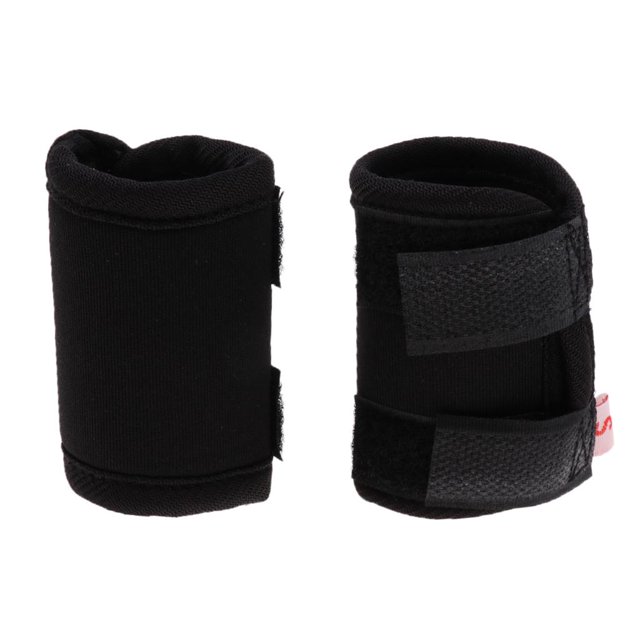 Esquirla 2Pcs Dog Canine Rear Front Leg Hock Joint Brace Wrap Straps Knee Pad Black S