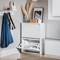 thumbnail image 1 of SoBuy Armoire à Chaussures 2 Tiroirs Basculants Rangement Organisateur FSR165-K-W, 1 of 3