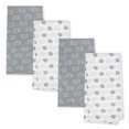 thumbnail image 1 of Gerber Organic 4-Pack Flannel Blankets, Hedgehog and Hello, 1 of 2