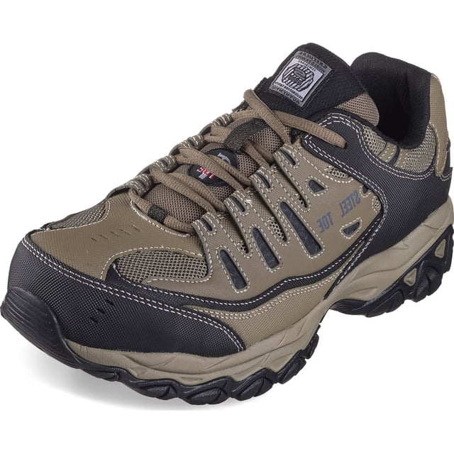 Skechers Chaussure de Construction à Embout d'Acier pour Homme, Galet/noir, 8
