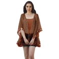 thumbnail image 1 of Moomaya Open Front Printed Shrug Printed Kimono Sleeve Beach Cover Up For Women, 1 of 5
