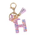 thumbnail image 4 of lionlar Porte-Clés en Résine Ornements Filles Femmes Cadeaux Alphabet Anglais Porte-Clés H H, 4 of 9