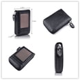 thumbnail image 2 of Men Credit Card Bag Genuine Leather RFID Blocking Zipper Thin Wallet ID Protection Purse, 2 of 6