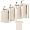 thumbnail image 1 of weibbin Portable Travel Organizer Bag Compressed Five Piece Set Of Toiletries Cosmetics Clothes Shoes Compressed Storage Bag, 1 of 7