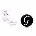 thumbnail image 4 of pitrice 1 Pair Men's Letter Cufflink Wedding Formal Initial Alphabet Stainless Steel Cufflink, Letter G, 4 of 8