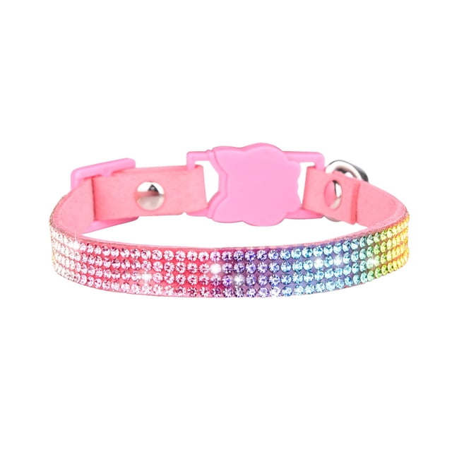 TIELUTT 2 Adjustable Sizes Color Rhinestone Cat Collars with Tie Girls Cat Collar Cat Bow Tie Please Take Your Shoes off Sign Bow Tie for Cats Breakaway Dog Bow Ties for Large Dogs Dog Hair Color