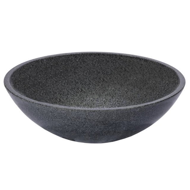 Eden Bath EB-S059SG-P Bol d'Évier Rond en Granit de Sésame 16.5 x 5.9 Po, Gris